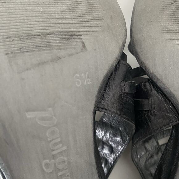 PAUL GREEN Christy Sandal Caged Ankle Strap Open Toe Black Strappy 6.5 UK 9 US - Picture 10 of 11